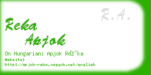 reka apjok business card